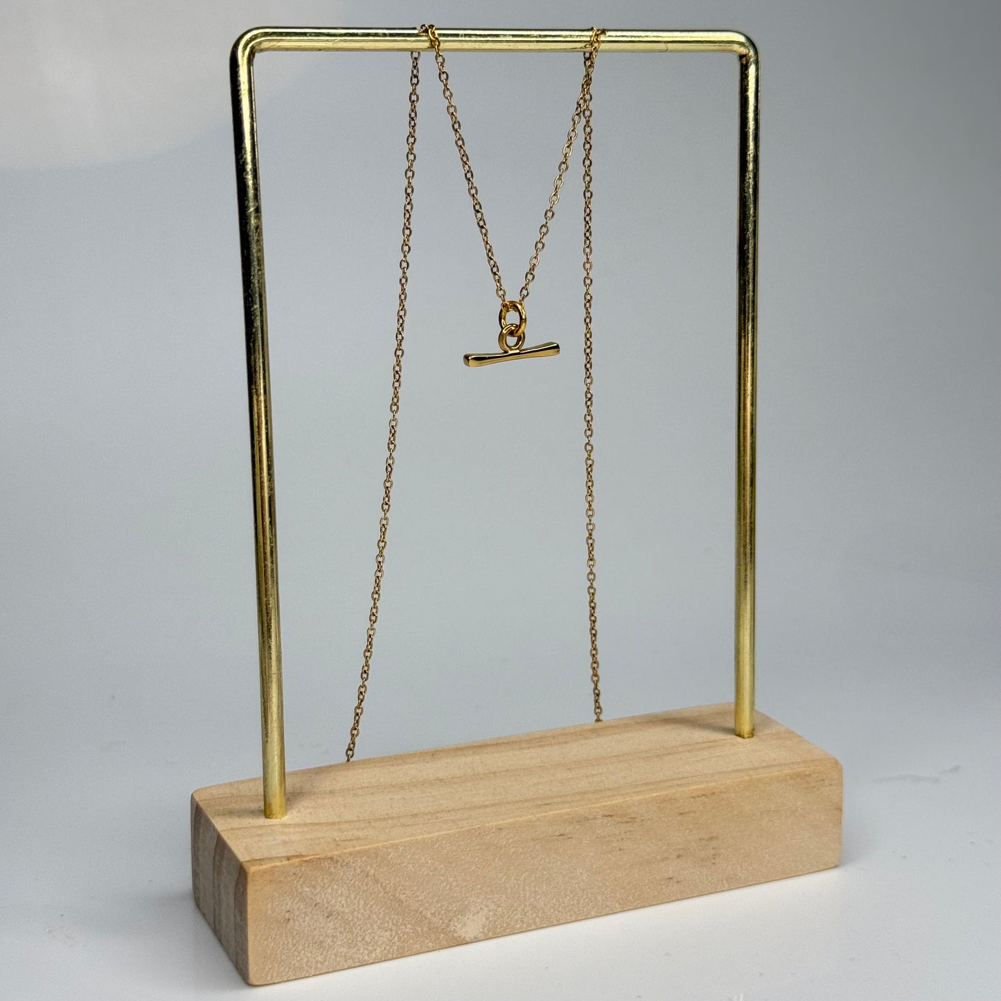 Straight Bar Pendant – Gold Plated - DEAL OF THE DAY