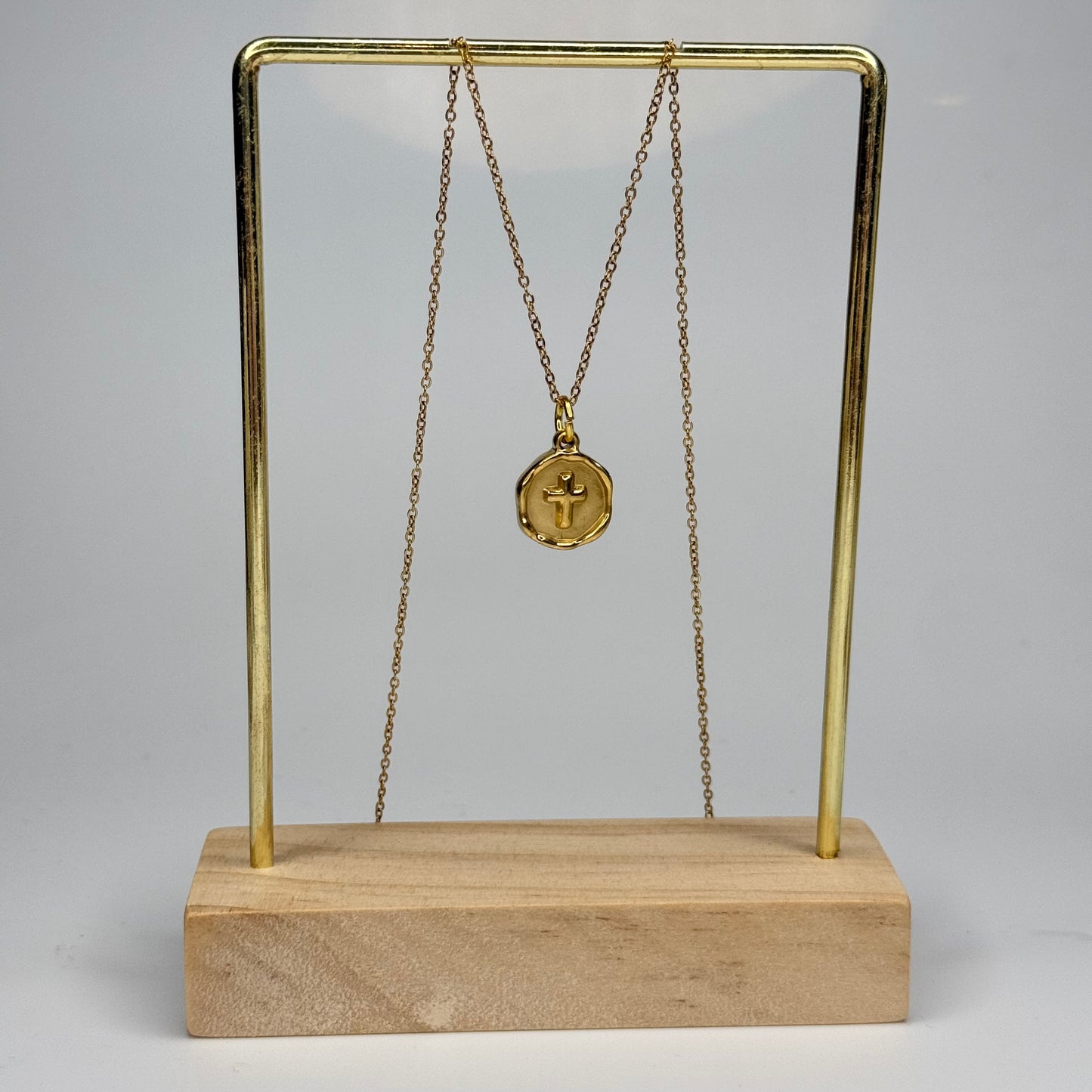 Cross Stamp Pendant – Gold Plated - DEAL OF THE DAY