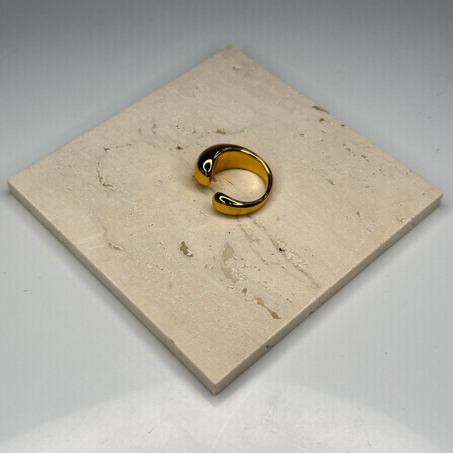 Bold Twin Orb Open Ring - Gold Plated - DEAL OF THE DAY