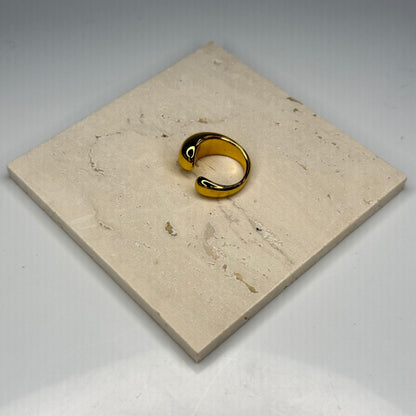 Bold Twin Orb Open Ring - Gold Plated - DEAL OF THE DAY