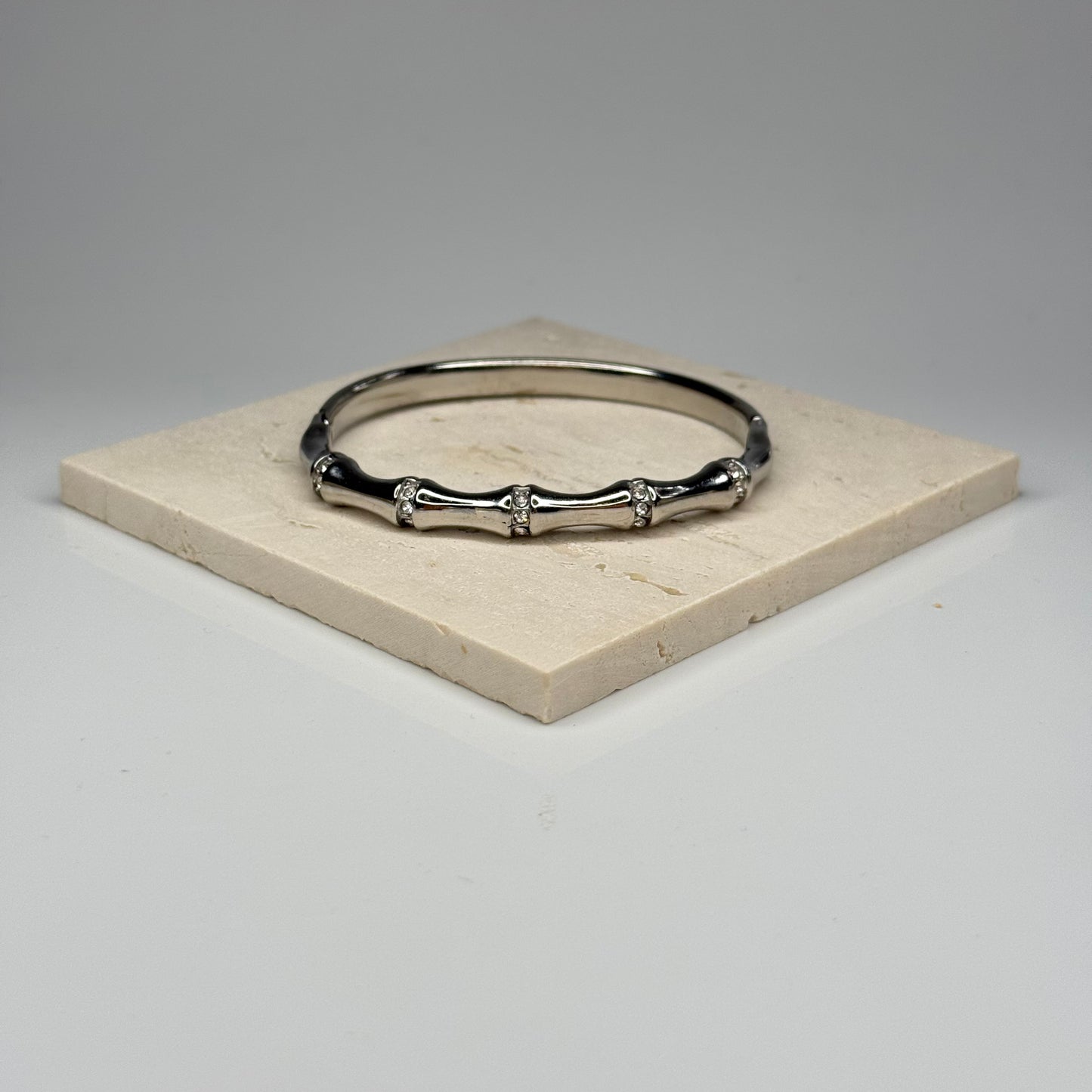 5A+ CZ Bamboo Style Bangle Bracelet - Gold Plated - DEAL OF THE DAY