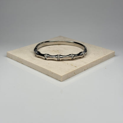 5A+ CZ Bamboo Style Bangle Bracelet - Gold Plated - DEAL OF THE DAY