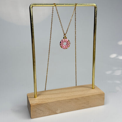 Pink Donut Pendant – Gold Plated - DEAL OF THE DAY