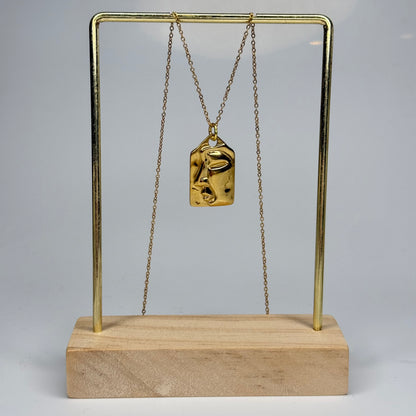 Artistic Face Pendant – Gold Plated - DEAL OF THE DAY