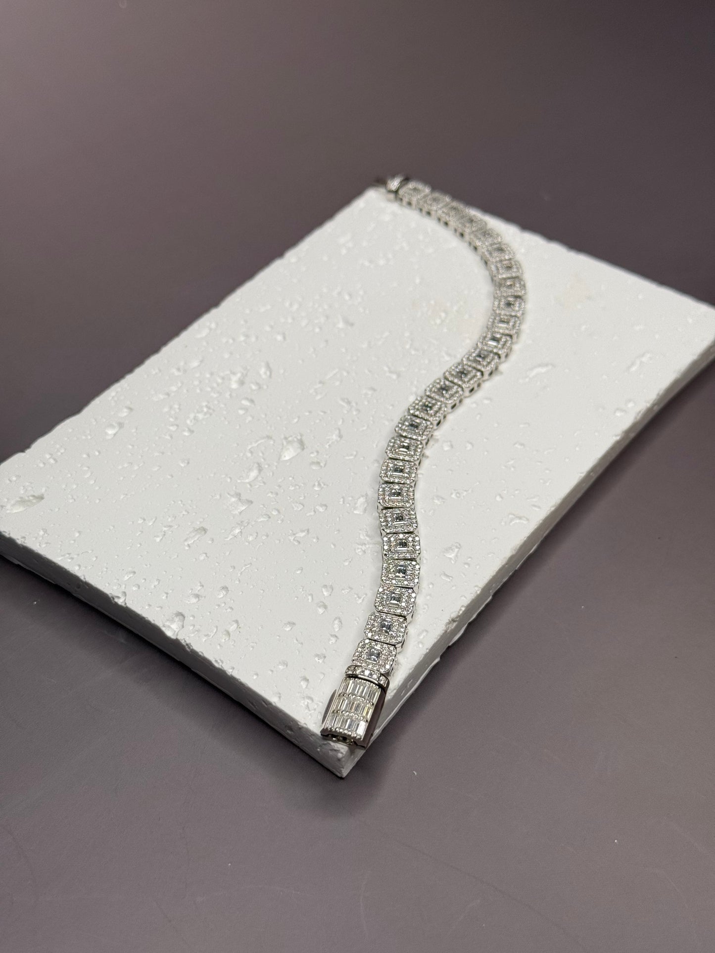 VVS1 Moissanite 7.5mm Baguette & Rounded Bracelet - DEAL OF THE DAY