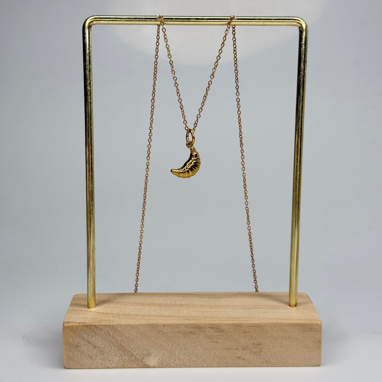 Golden Croissant Pendant – Gold Plated - DEAL OF THE DAY