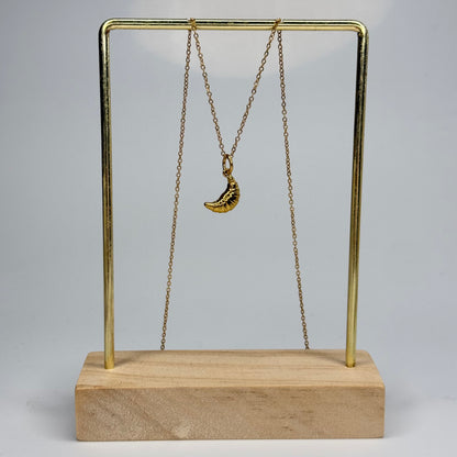 Golden Croissant Pendant – Gold Plated - DEAL OF THE DAY