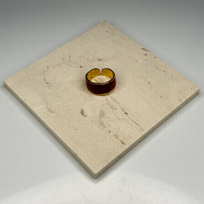 Ruby Enamel Band – Gold Plated - DEAL OF THE DAY