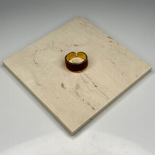 Ruby Enamel Band – Gold Plated - DEAL OF THE DAY