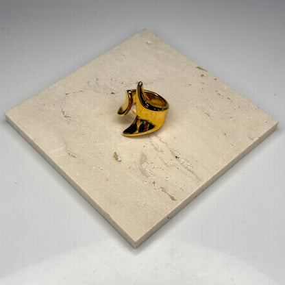 Asymmetrical Wave Band Ring - Gold Plated - DEAL OF THE DAY
