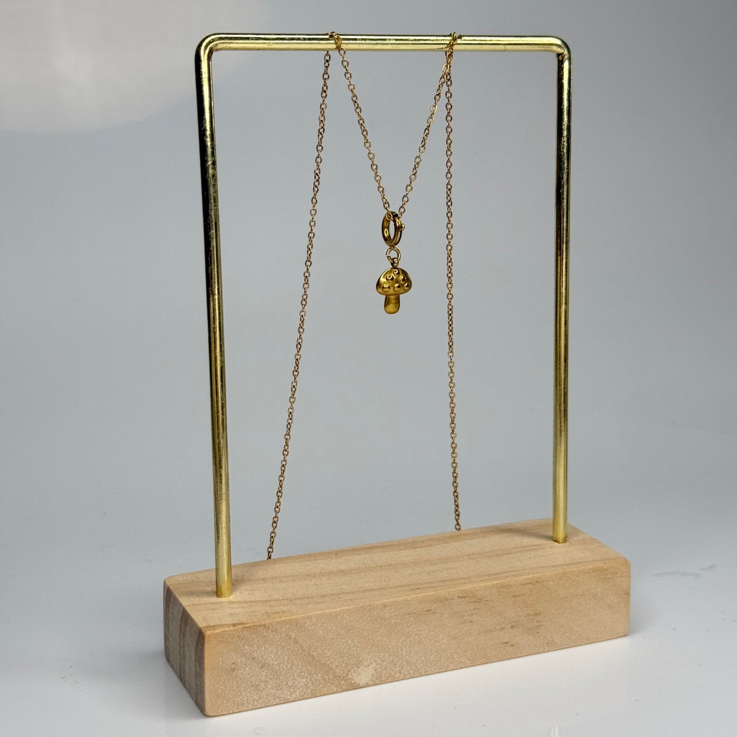 Golden Mushroom Pendant – Gold Plated - DEAL OF THE DAY