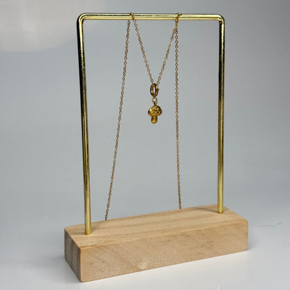 Golden Mushroom Pendant – Gold Plated - DEAL OF THE DAY