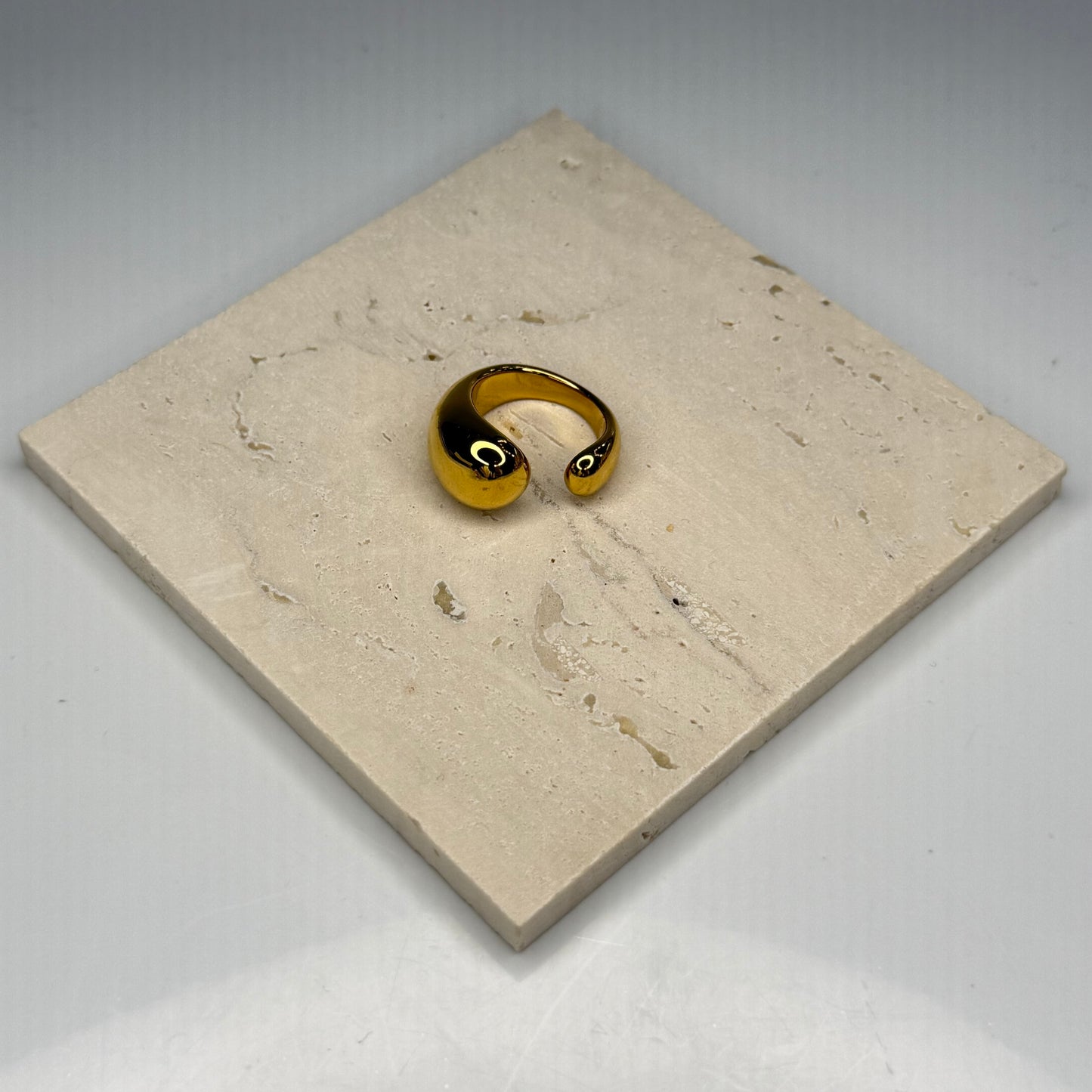 Bold Twin Orb Open Ring - Gold Plated - DEAL OF THE DAY