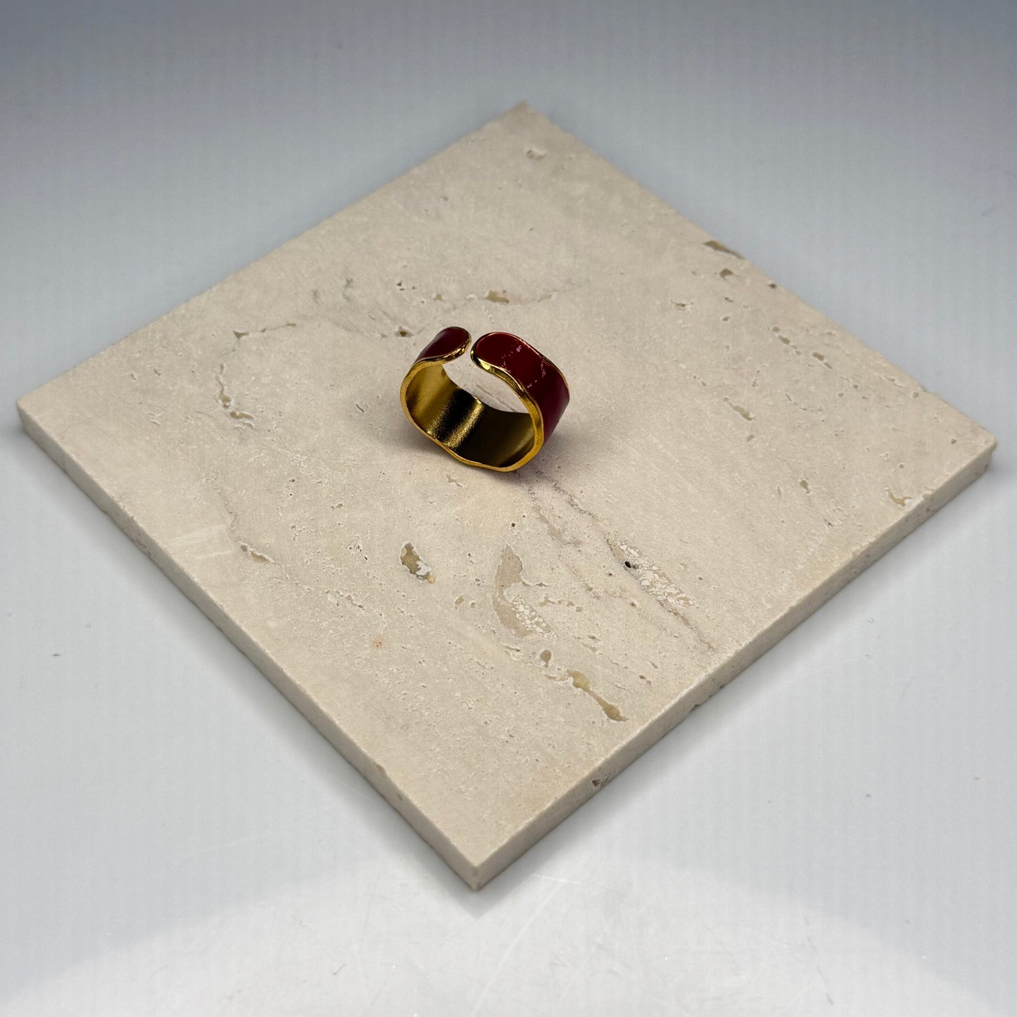 Ruby Enamel Band – Gold Plated - DEAL OF THE DAY