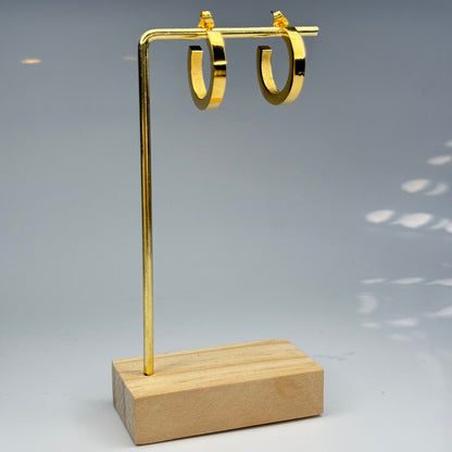 Clean Cut Hoop Earrings – Gold Plated - DEAL OF THE DAY
