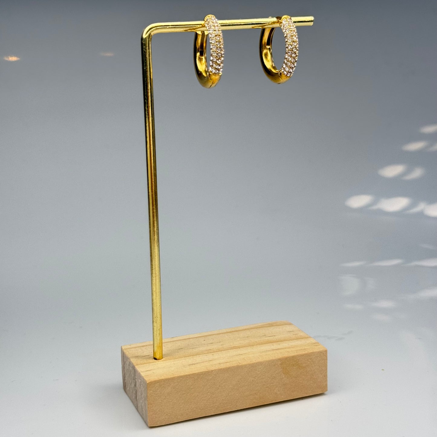 Sparkle Thin Hoop Earrings – Gold Plated - DEAL OF THE DAY