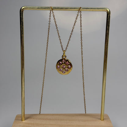 5A+ CZ Cranberry Cookie Pendant – Gold Plated - DEAL OF THE DAY