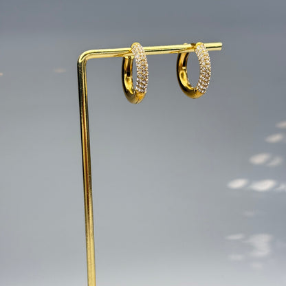 Sparkle Thin Hoop Earrings – Gold Plated - DEAL OF THE DAY