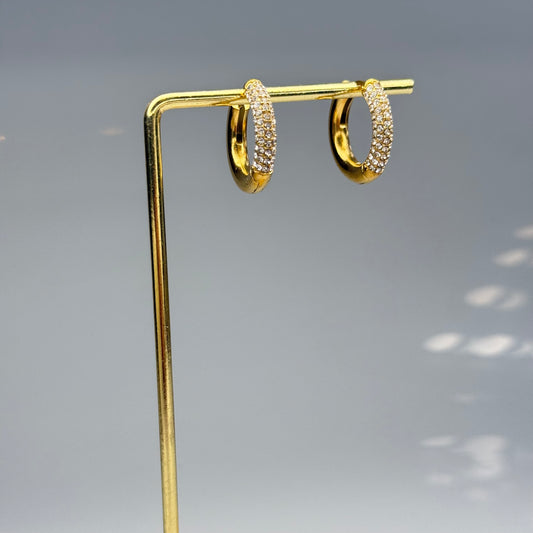 Sparkle Thin Hoop Earrings – Gold Plated - DEAL OF THE DAY