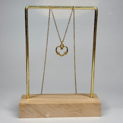 Antler Heart Pendant – Gold Plated - DEAL OF THE DAY