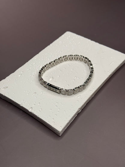 VVS1 Moissanite 7.5mm Baguette & Rounded Bracelet - DEAL OF THE DAY