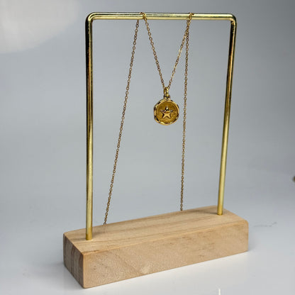 Star Stamp Pendant – Gold Plated - DEAL OF THE DAY