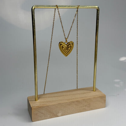 Layered Heart Pendant – Gold Plated - DEAL OF THE DAY