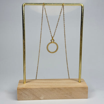 Beaded Circle Pendant – Gold Plated - DEAL OF THE DAY