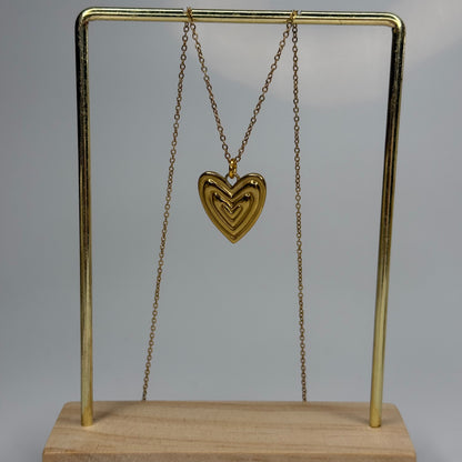 Layered Heart Pendant – Gold Plated - DEAL OF THE DAY