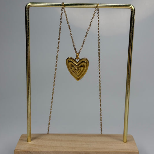 Layered Heart Pendant – Gold Plated - DEAL OF THE DAY