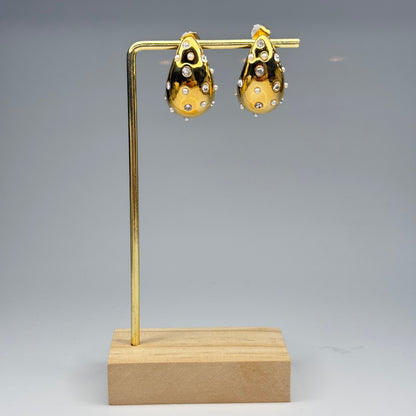 5A+ CZ Simple Teardrop Chunky Earrings - Gold Plated - DEAL OF THE DAY