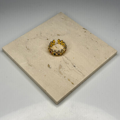 5A+ CZ Multi Gem Cluster Ring - Gold Plated - DEAL OF THE DAY