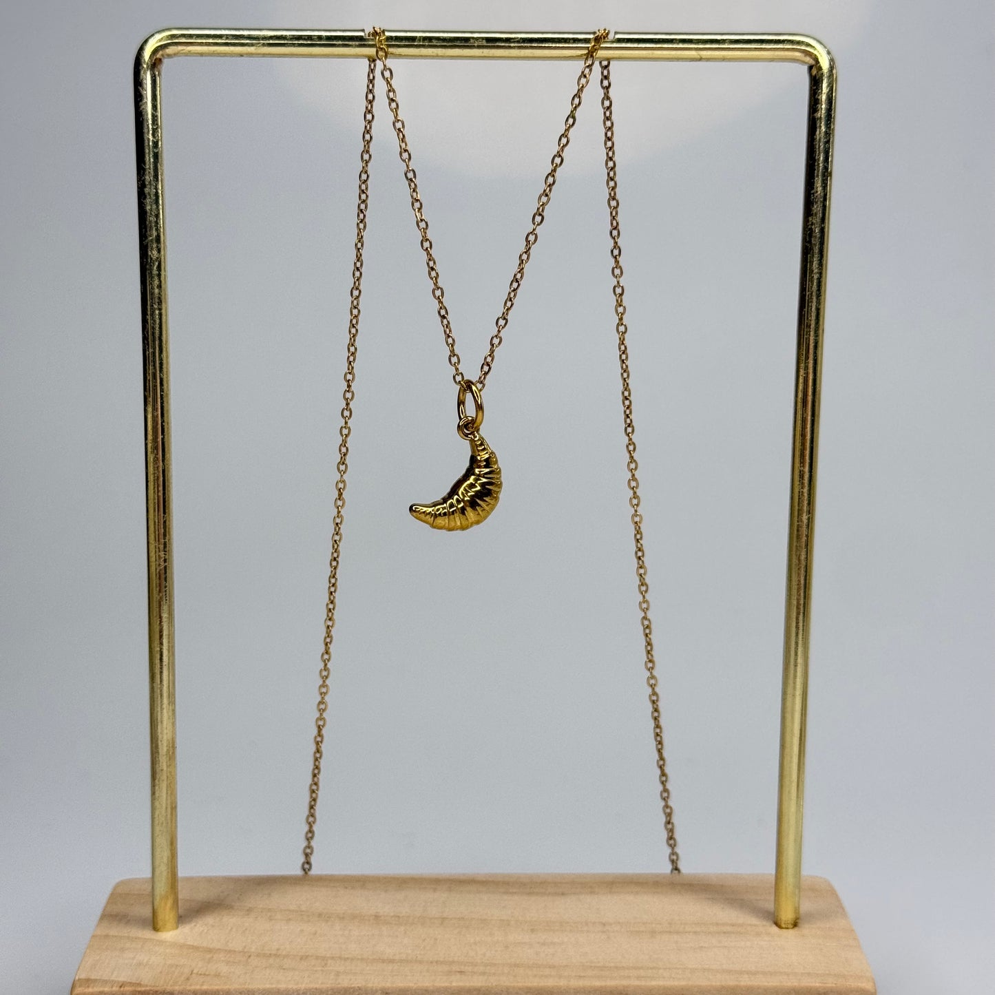 Golden Croissant Pendant – Gold Plated - DEAL OF THE DAY