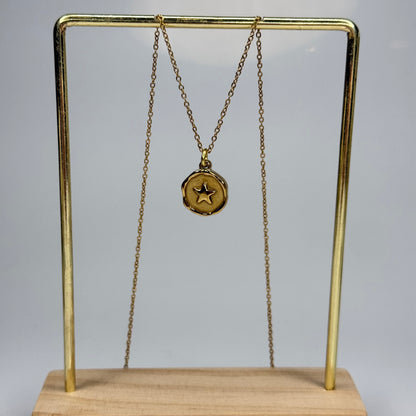 Star Stamp Pendant – Gold Plated - DEAL OF THE DAY