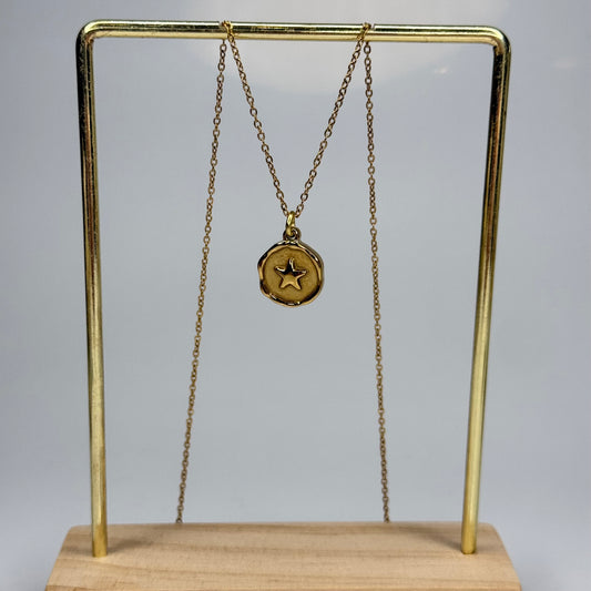 Star Stamp Pendant – Gold Plated - DEAL OF THE DAY