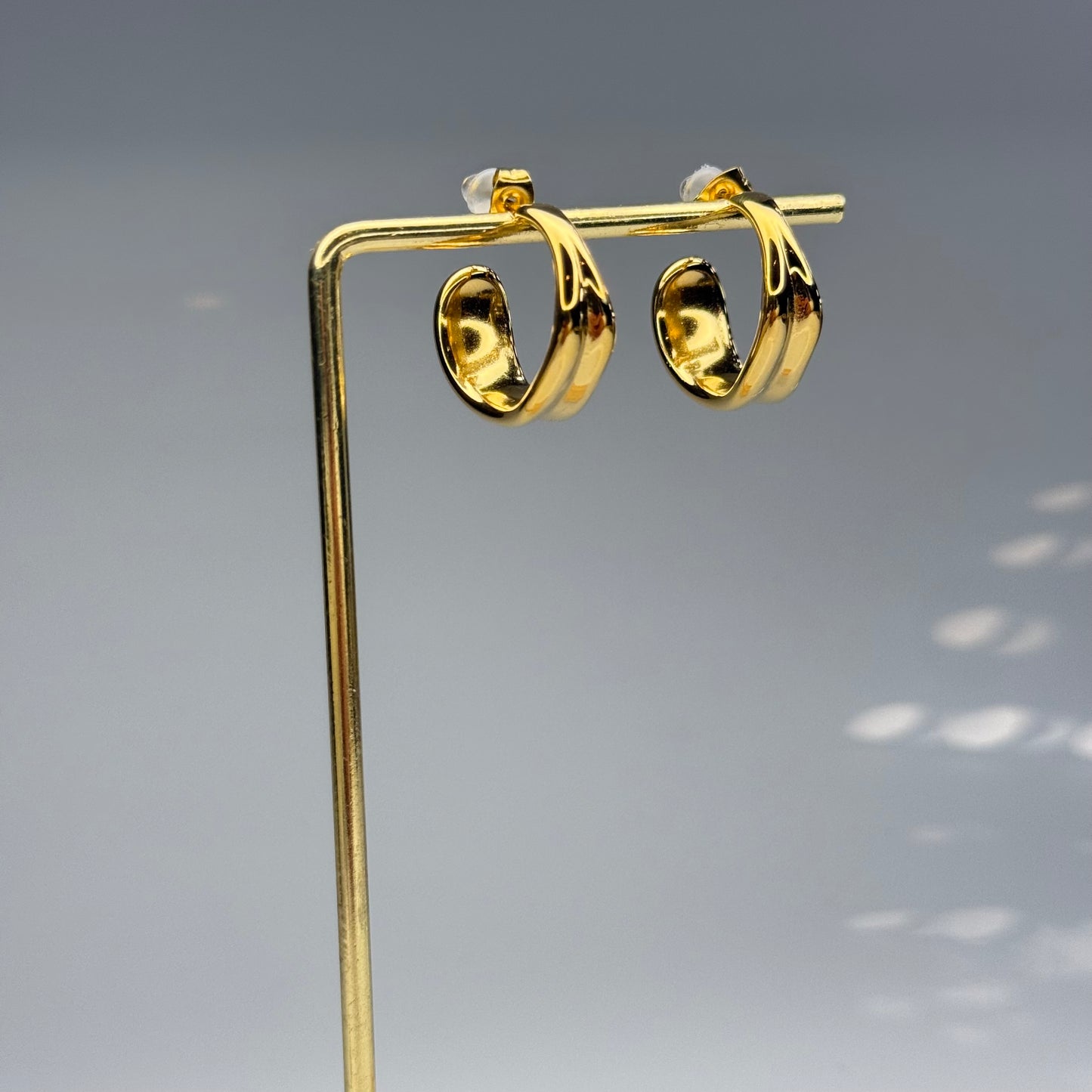 Dual Band Hoop Earrings – Gold Plated - DEAL OF THE DAY