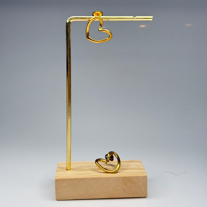 Heart Outline Earrings – Gold Plated - DEAL OF THE DAY