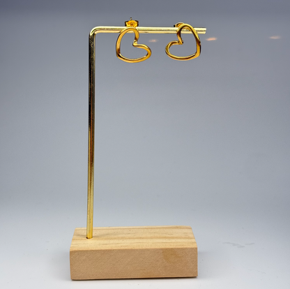 Heart Outline Earrings – Gold Plated - DEAL OF THE DAY