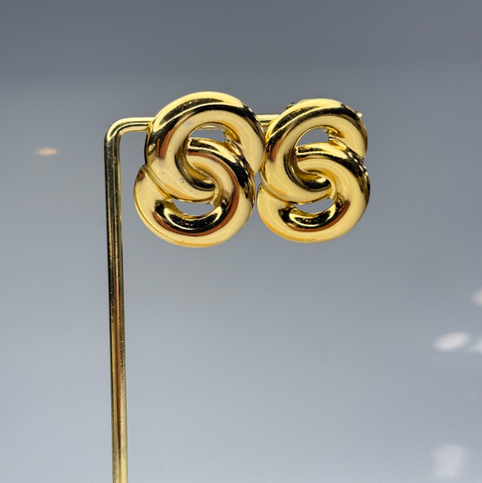 Linked Loop Studs Earrings – Gold Plated - DEAL OF THE DAY