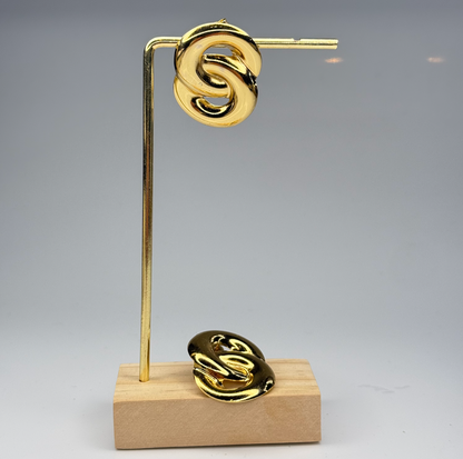 Linked Loop Studs Earrings – Gold Plated - DEAL OF THE DAY