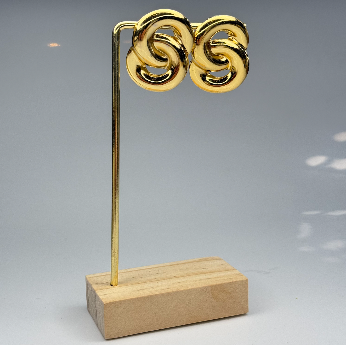 Linked Loop Studs Earrings – Gold Plated - DEAL OF THE DAY