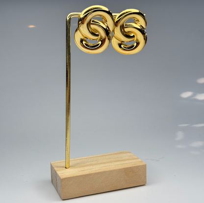 Linked Loop Studs Earrings – Gold Plated - DEAL OF THE DAY