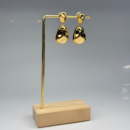 Molten Nugget Drops Earrings – Gold Plated - DEAL OF THE DAY