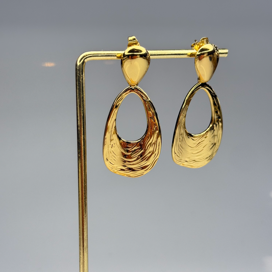 Molten Wavy Hoops Earrings – Gold Plated - DEAL OF THE DAY