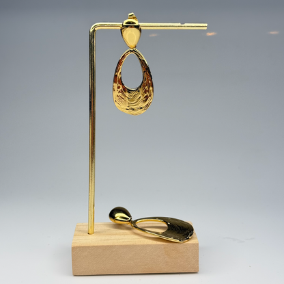 Molten Wavy Hoops Earrings – Gold Plated - DEAL OF THE DAY