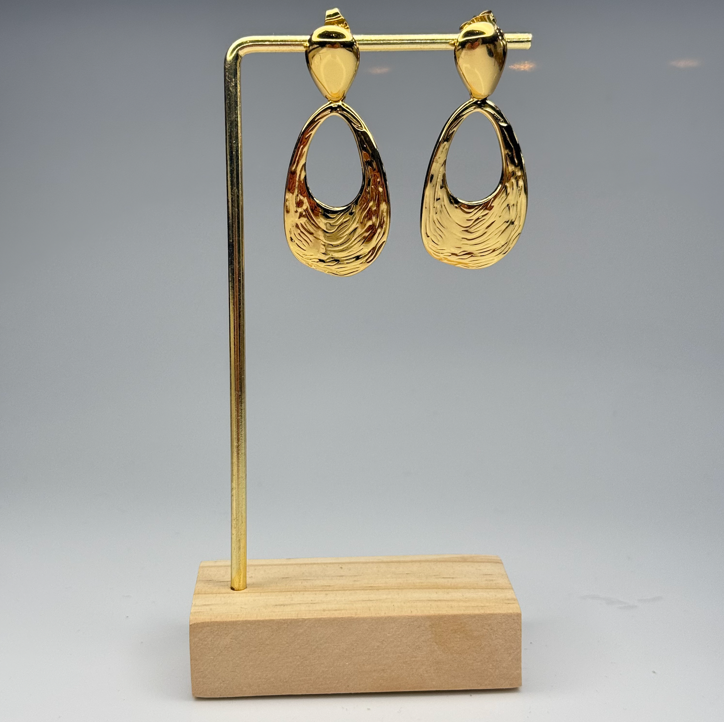 Molten Wavy Hoops Earrings – Gold Plated - DEAL OF THE DAY