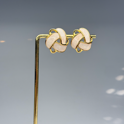 Pearl Knot Studs Earrings – Gold Plated - DEAL OF THE DAY