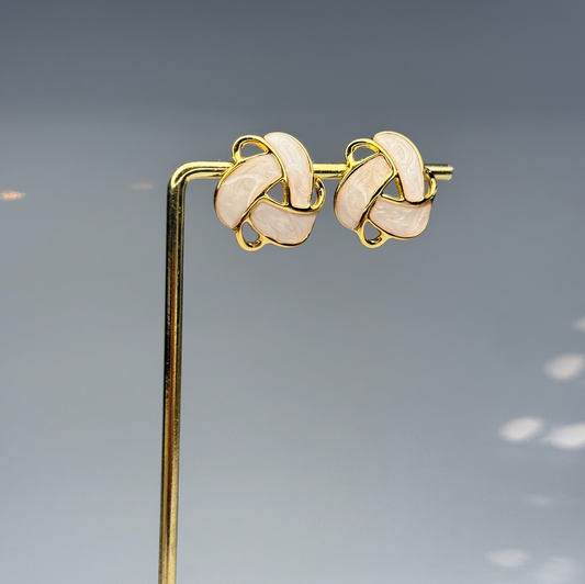 Pearl Knot Studs Earrings – Gold Plated - DEAL OF THE DAY