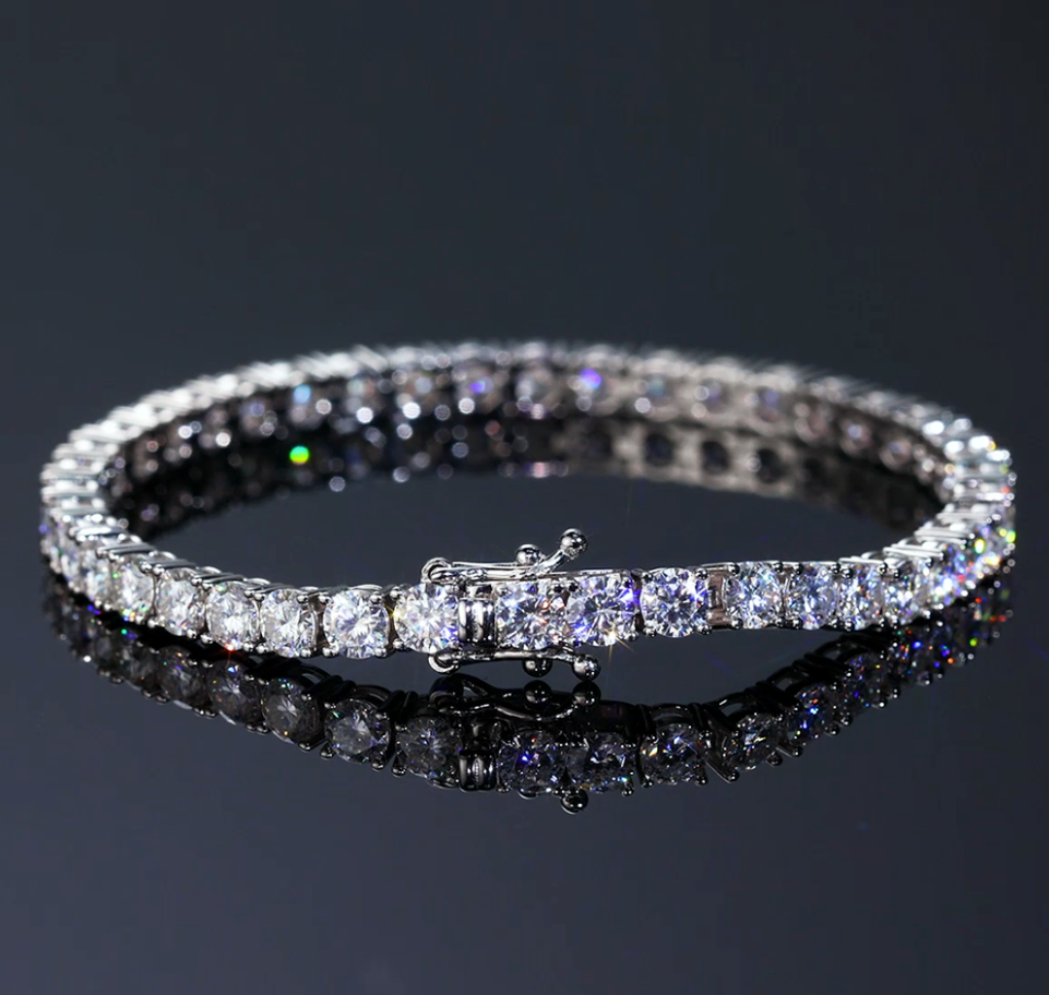 VVS1 Moissanite 4mm Tennis Bracelet