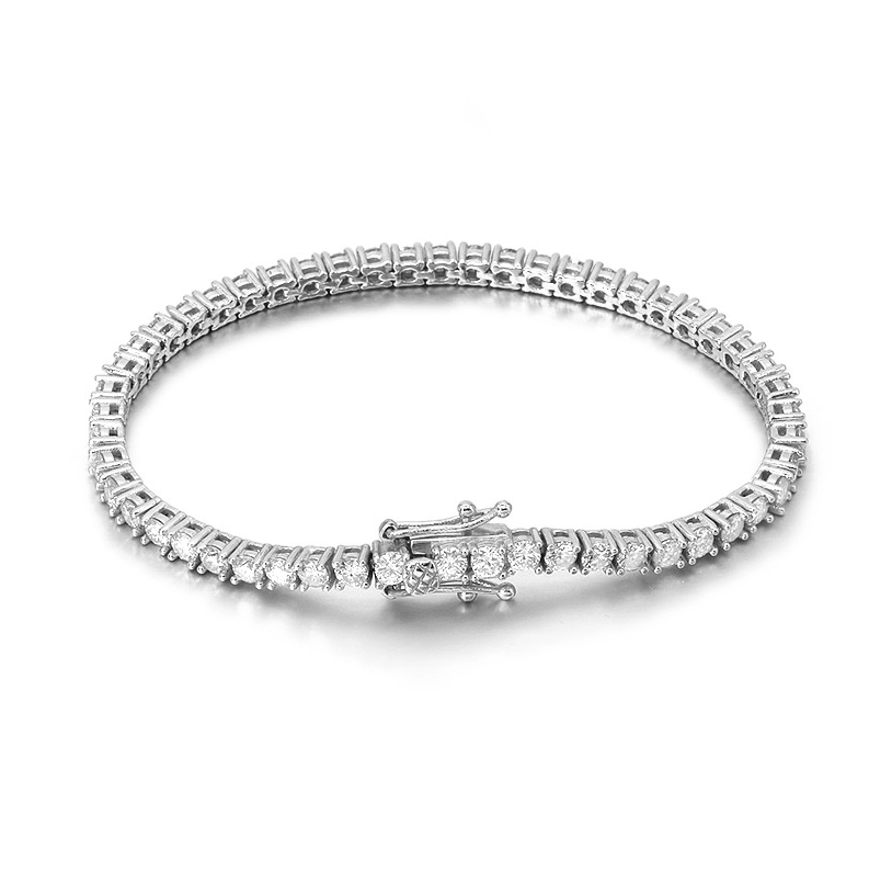 VVS1 Moissanite 2mm Tennis Bracelet